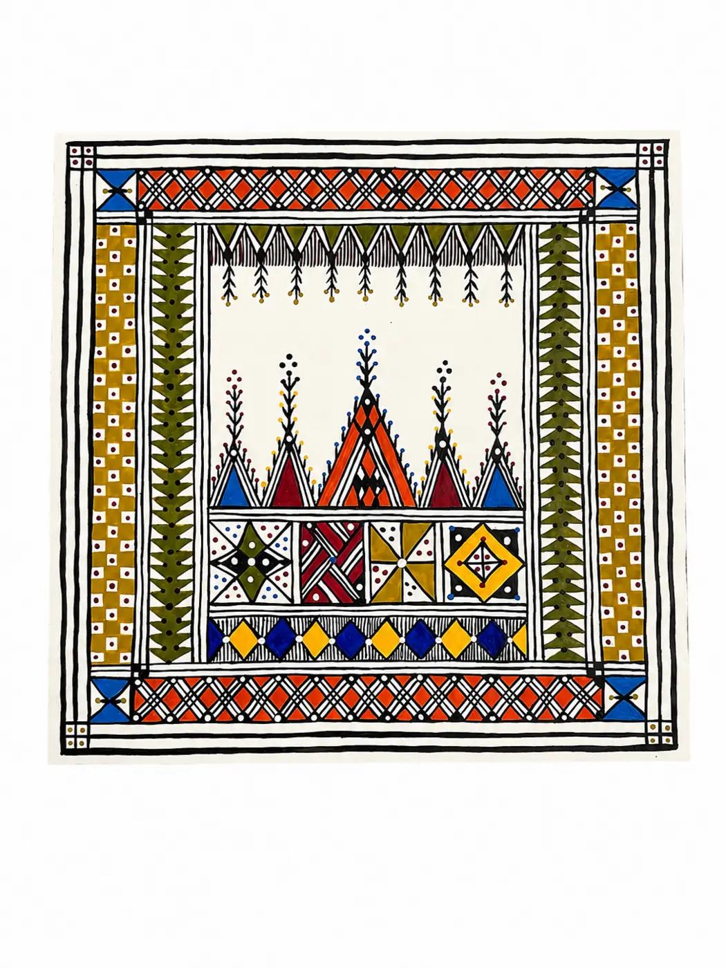 Fatimah Faye's original handmade Al-Qatt painting