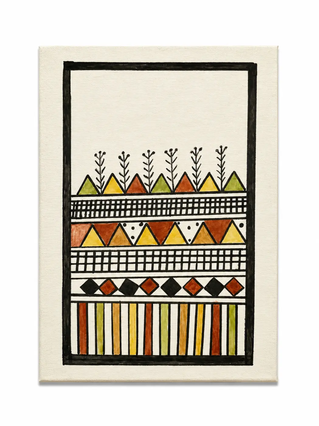 Halimah Abdullah Asiri's original handmade Al-Qatt painting